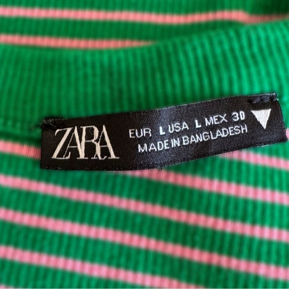 Zara asymmetrical striped body con dress - Picture 4 of 4